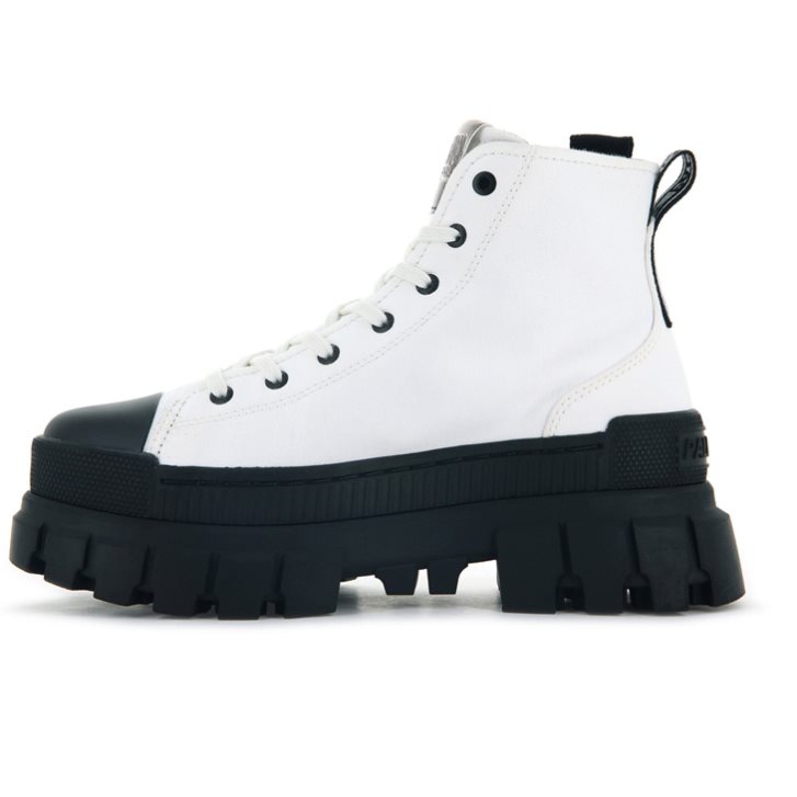 Palladium Revolt Hi TX Platform Schoenen Dames Wit Zwart | NL 37PQISJ